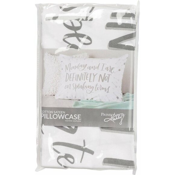 Lot of 2 Pillowcase Mondays and I are Not on Speaking Terms Standard Size - Picture 2 of 3